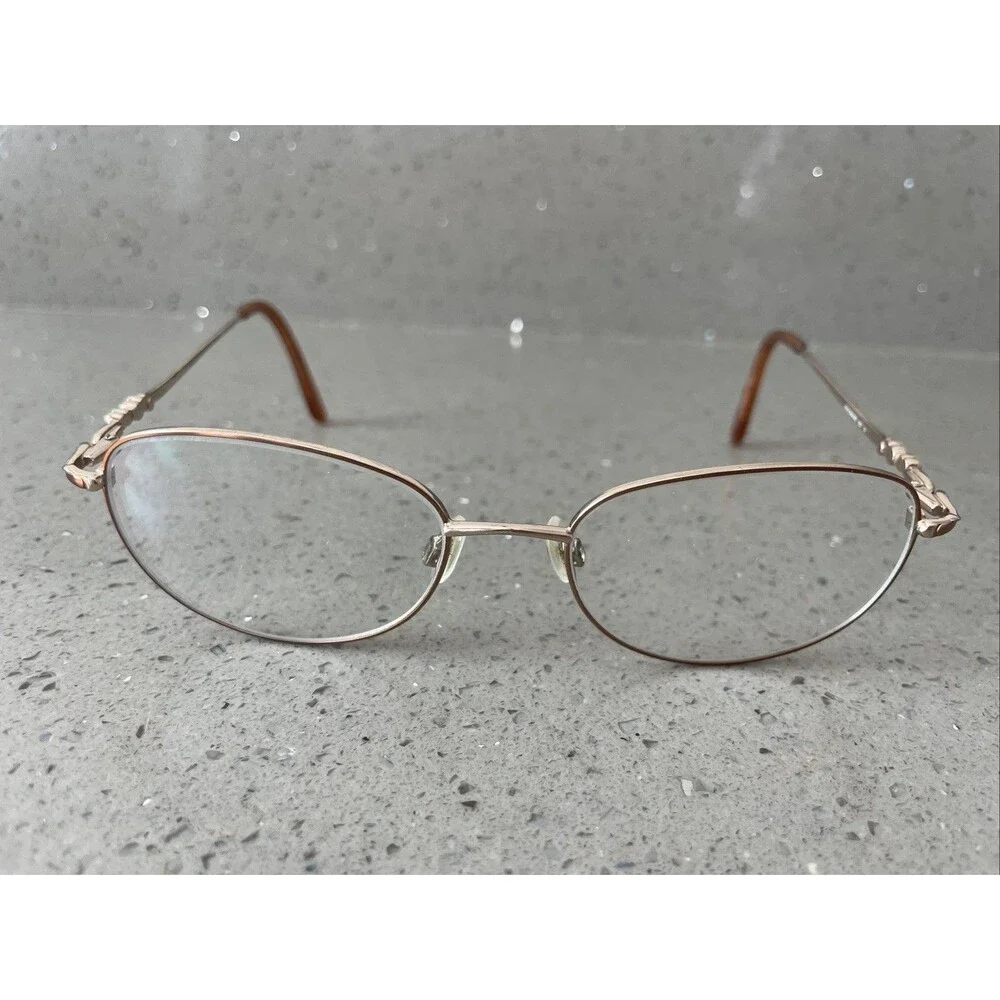 SOPHIA LOREN M172 ZYLOWARE 057 BROWN EYEGLASSES FRAMES ONLY 54-18 oval full rim